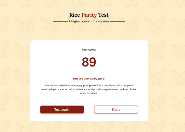 Rice Purity Test: History, Methodology, and Cultural Impact